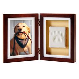 PawPrints Fotoram Stående Med Tassavtryck Espresso